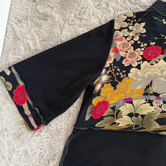 Vtg Moonlight Jacket ASIAN GARDEN The Total Look Women Sz M Made USA - Picture 7 of 11